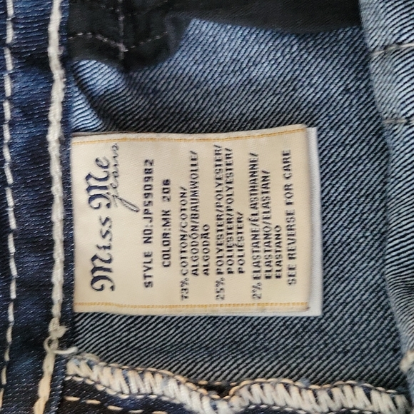 Miss Me Rhinestone Dark Wash Bootcut Jeans - Picture 15 of 16